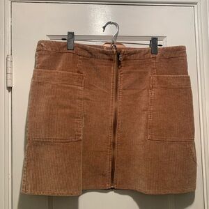 She + Sky Skirt NWT Wide Wale Corduroy Mini Camel L